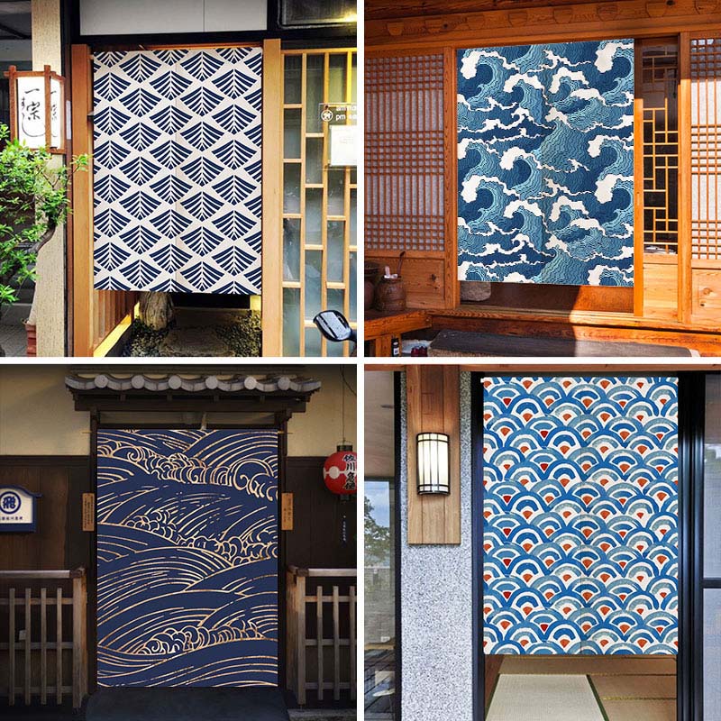 Noren Curtain Doorway - Onde Texture Tende per porte Noren